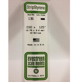 Evergreen STRIPS.030"X.125" (10/PK)