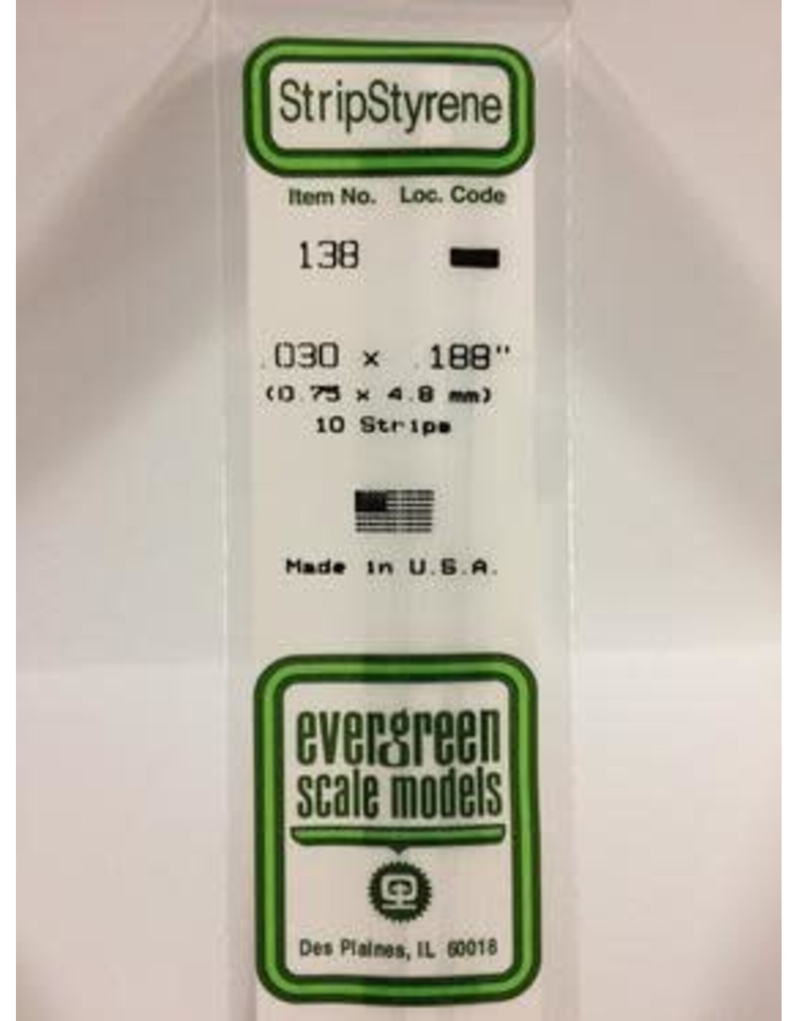 Evergreen STRIPS.030"X.188" (10/PK)