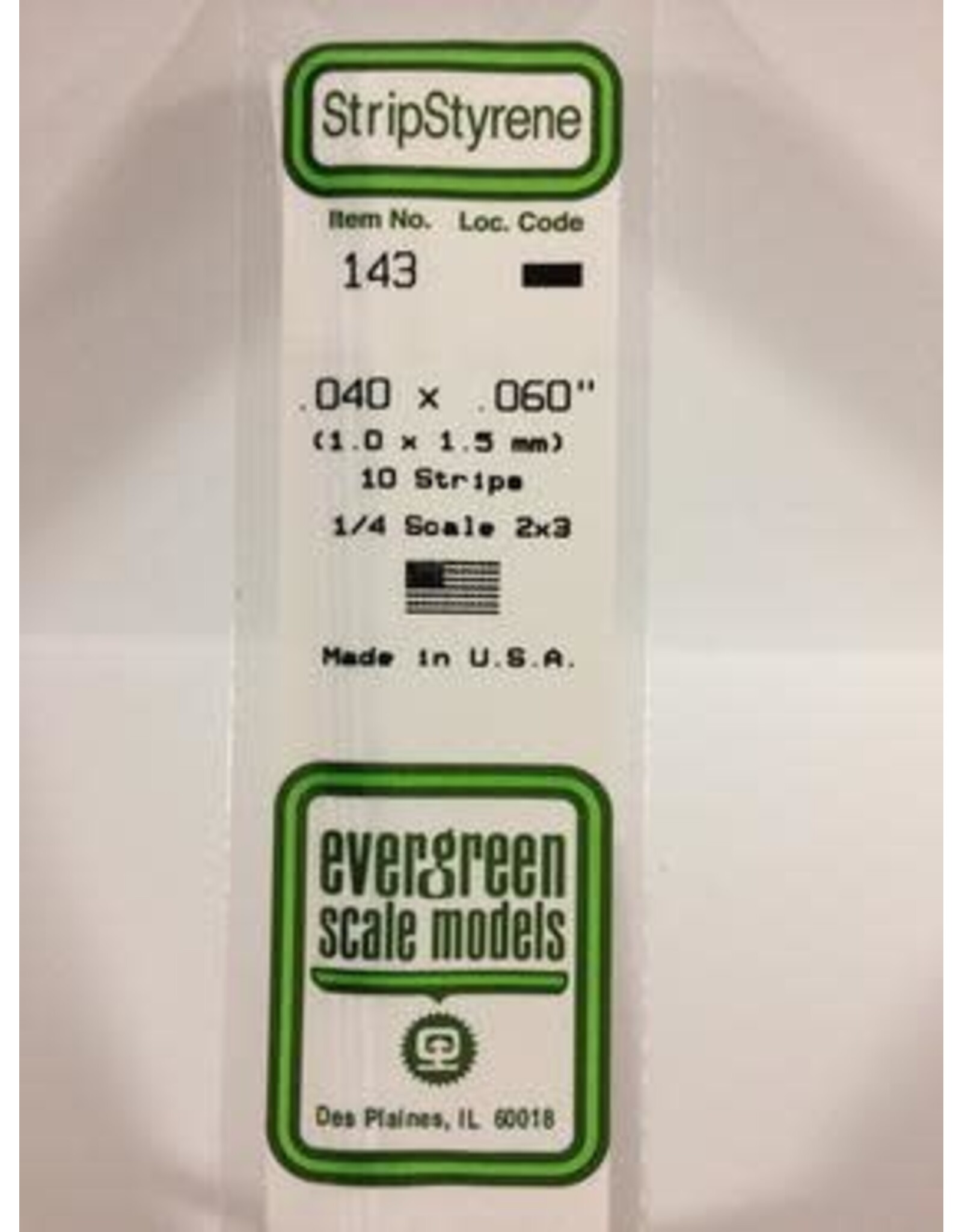 Evergreen STRIPS.040"X.060" (10/PK)