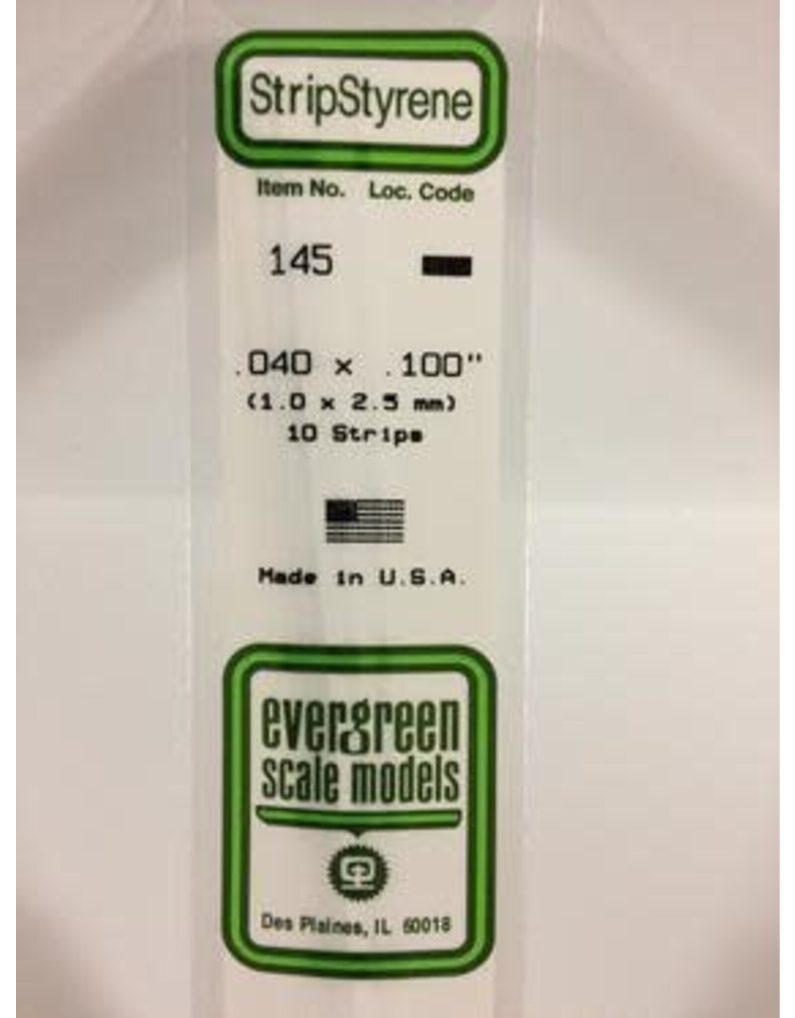 Evergreen STRIPS.040"X.100" (10/PK)