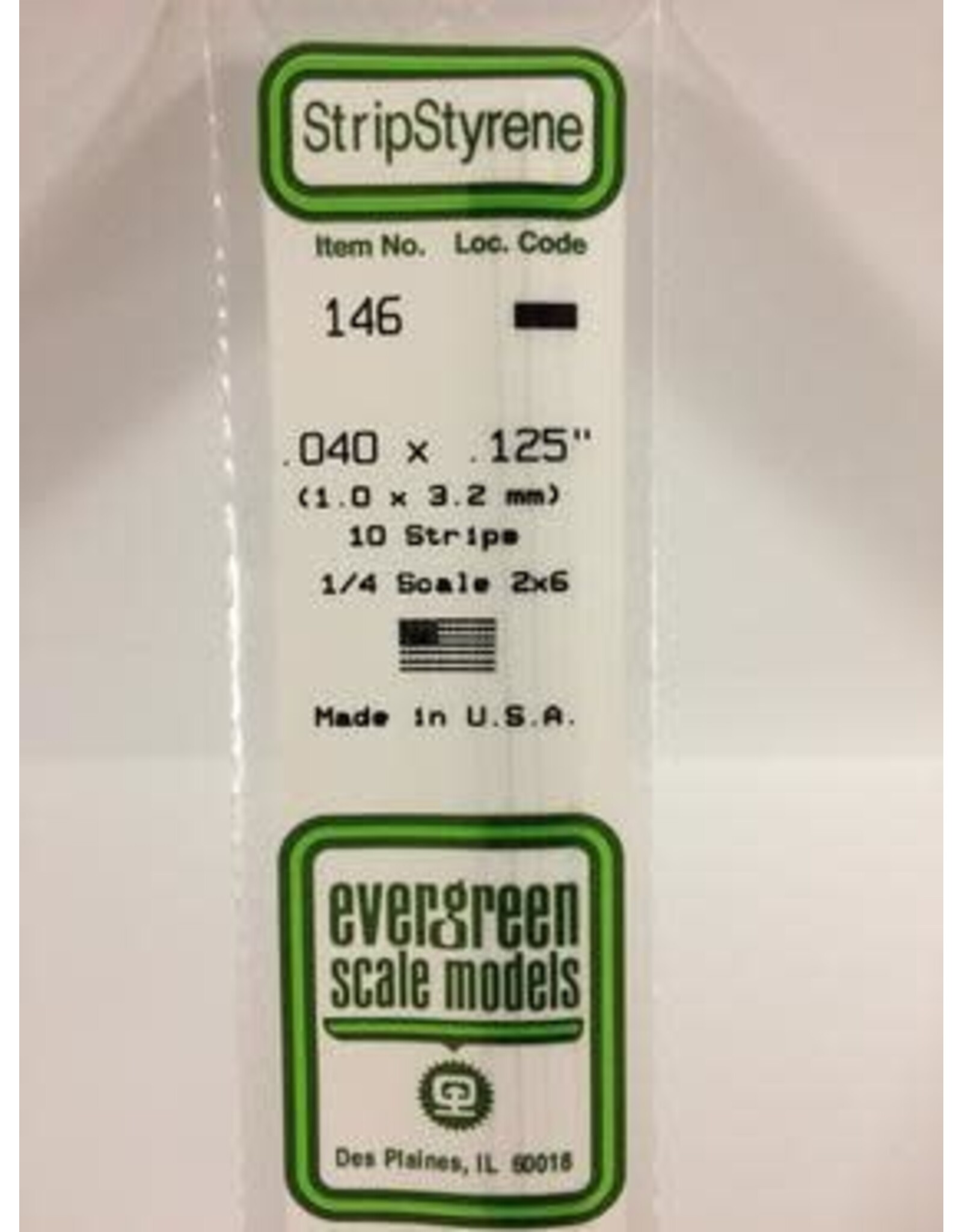 Evergreen STRIPS.040"X.125" (10/PK)