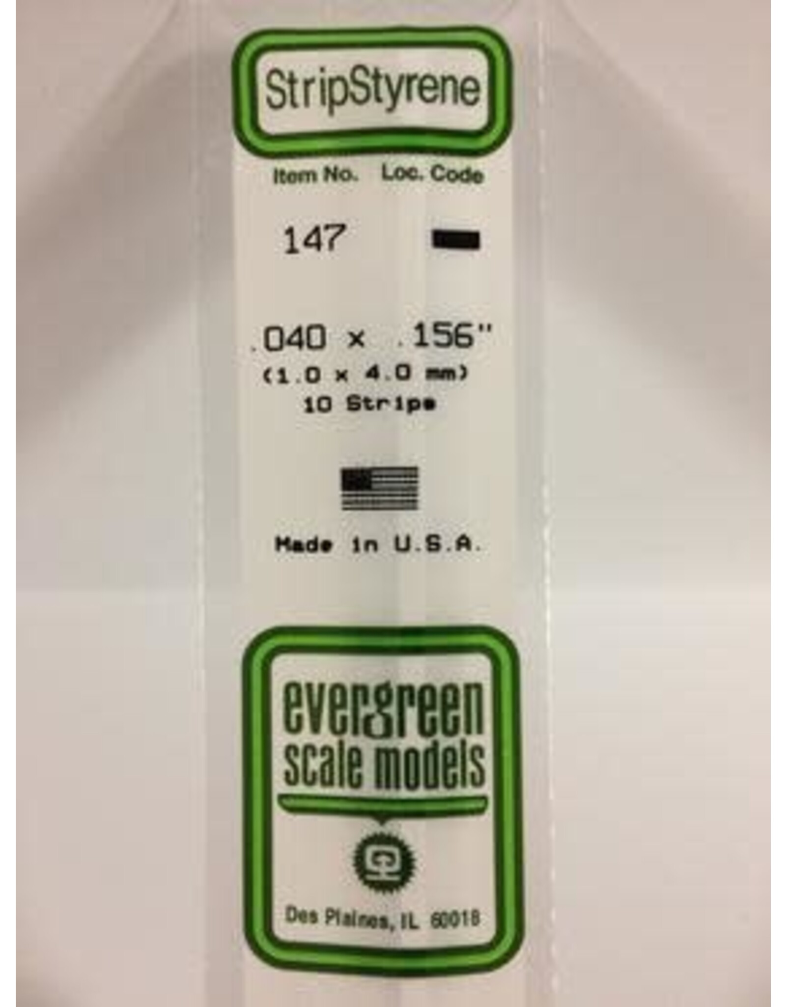 Evergreen STRIPS.040"X.156" (10/PK)
