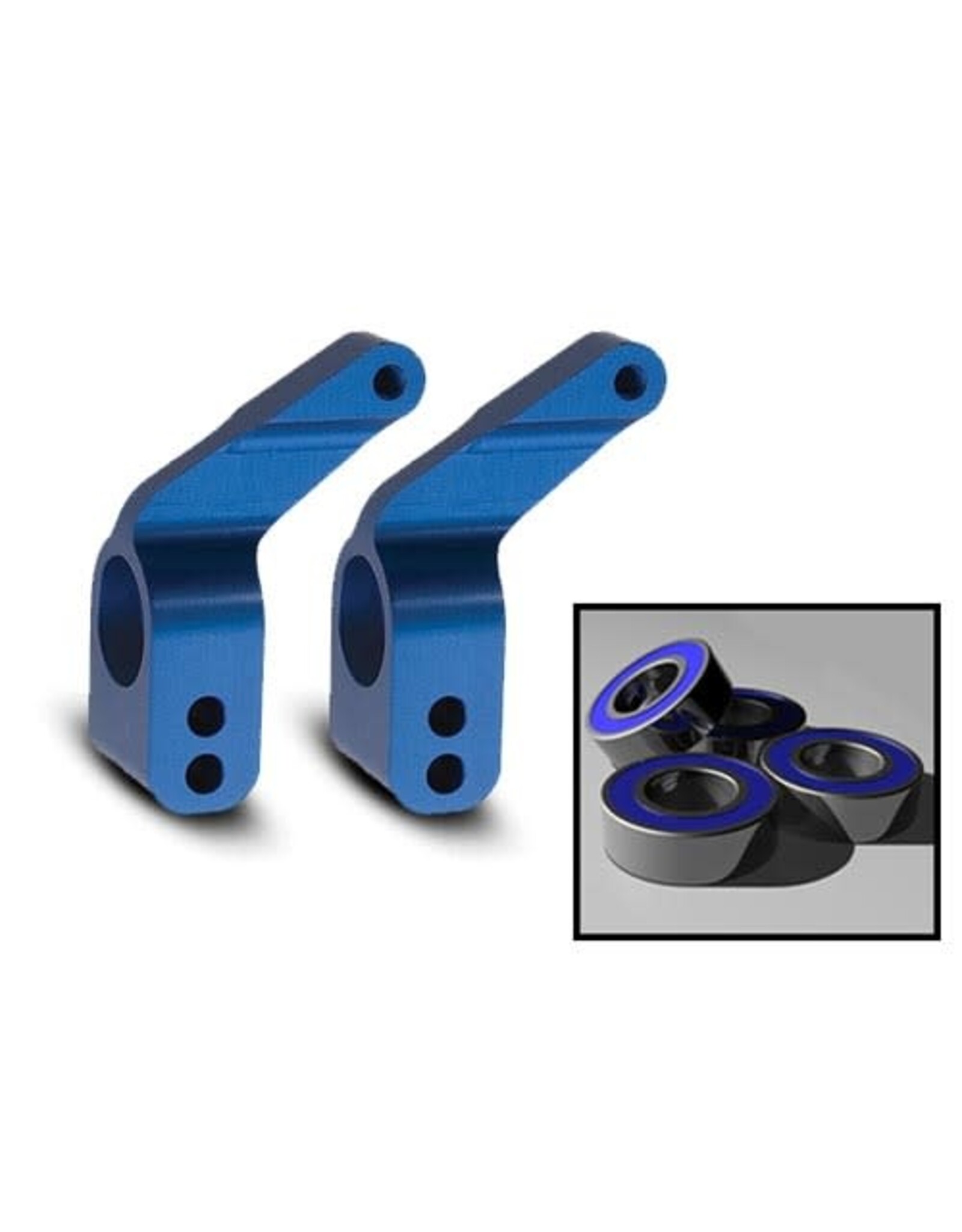 Traxxas Aluminum Stub Axle Carrier (Blue) (2)