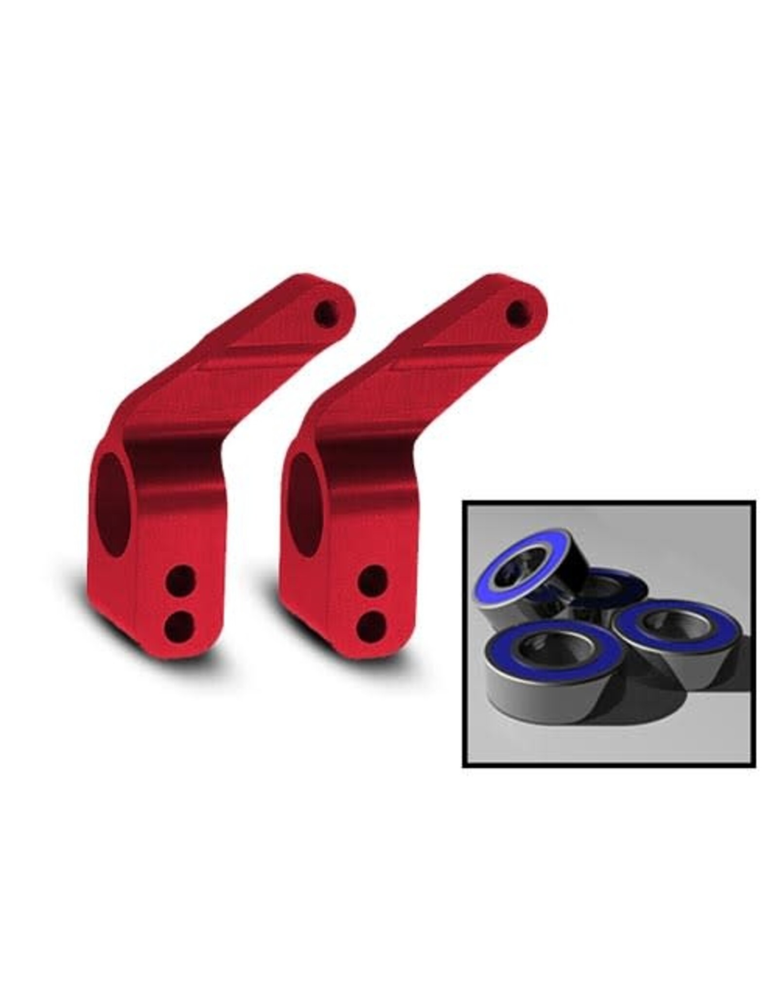 Traxxas Aluminum Stub Axle Carriers (Red) (4)