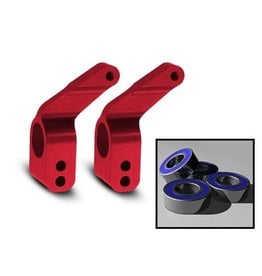 Traxxas Aluminum Stub Axle Carriers (Red) (4)