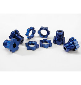 Traxxas 17mm Splined Wheel Hub Set (Blue) (4)