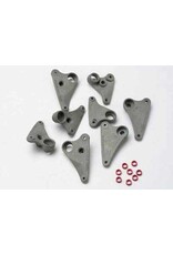 Traxxas Rocker arm set, progressive-2 (90-T)/ spacers (red alumi