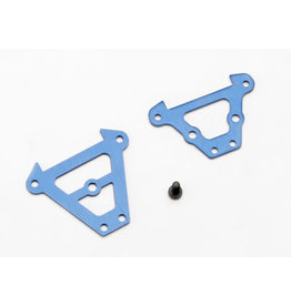 Traxxas Front & Rear Aluminum Bulkhead Tie Bars (Blue)