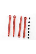 Traxxas Toe link, front & rear (molded composite) (red) (4)/ hol