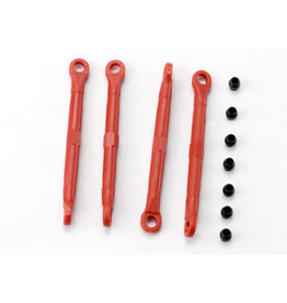 Traxxas Toe link, front & rear (molded composite) (red) (4)/ hol