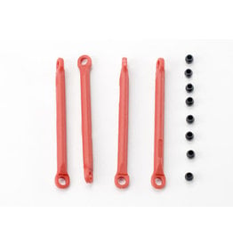 Traxxas Push rod (molded composite) (red) (4)/ hollow balls (8)