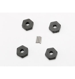 Traxxas Wheel hubs, hex (4)/ axle pins (1.5x8mm) (4)