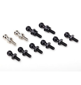 Traxxas Pivot balls: black (6), silver (2), black (long) (2)