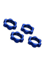 Traxxas Wheel nuts, splined, 17mm, serrated (blue-anodized) (4)