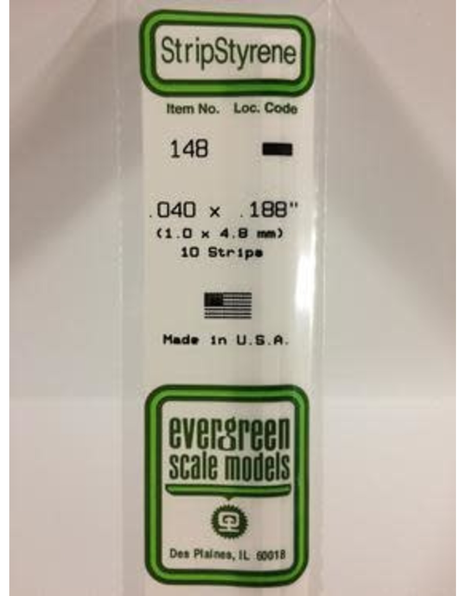 Evergreen STRIPS.040"X.188" (10/PK)