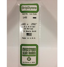 Evergreen STRIPS.040"X.250" (10/PK)