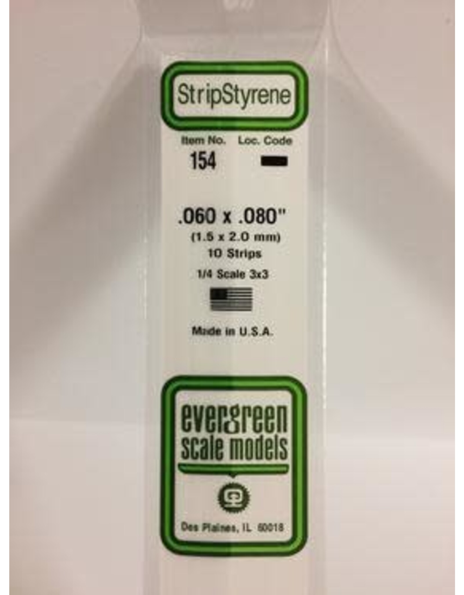 Evergreen STRIPS.060"X.080" (10/PK)