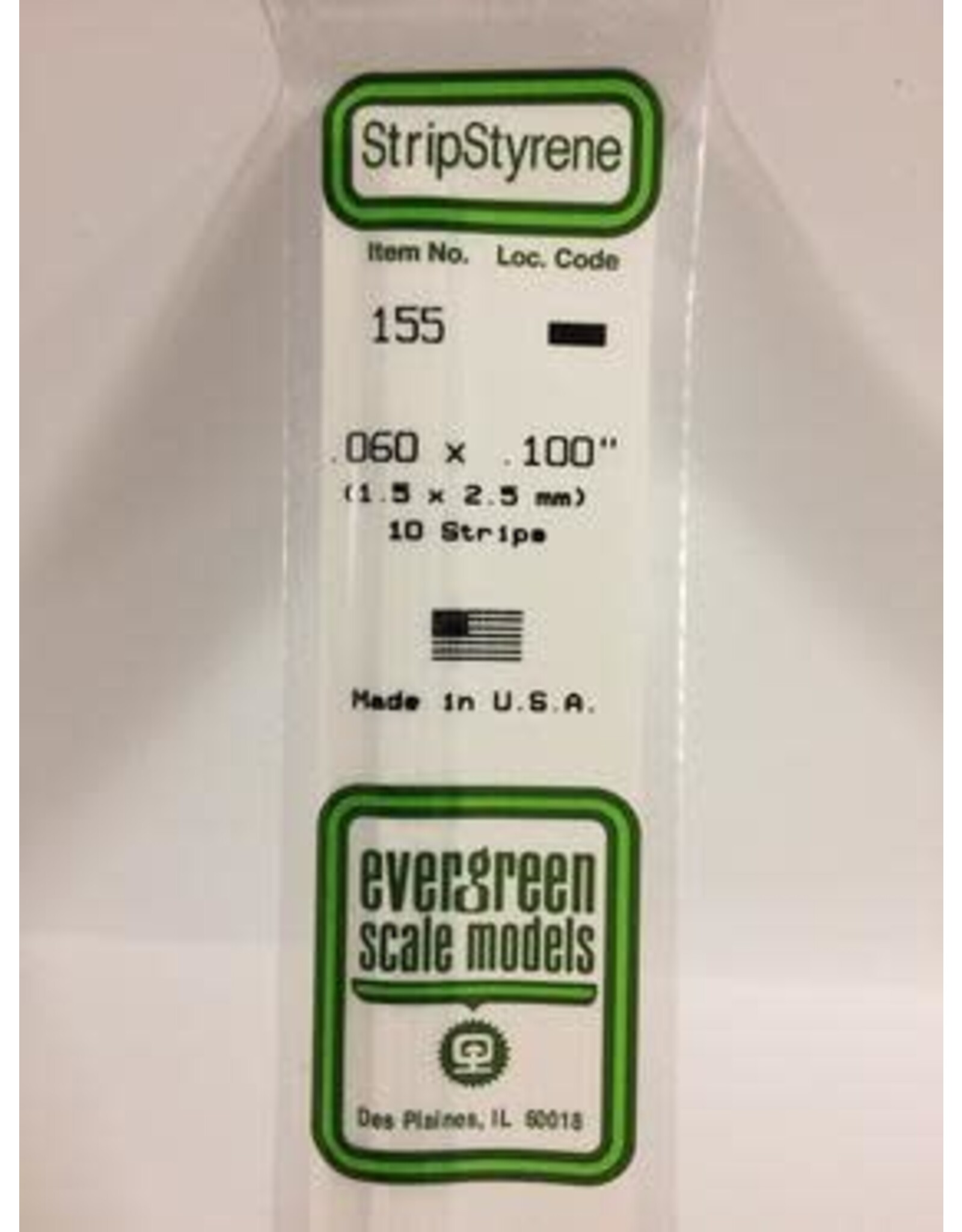 Evergreen STRIPS.060"X.100" (10/PK)