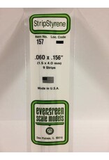 Evergreen STRIPS.060"X.156" (9/PK)