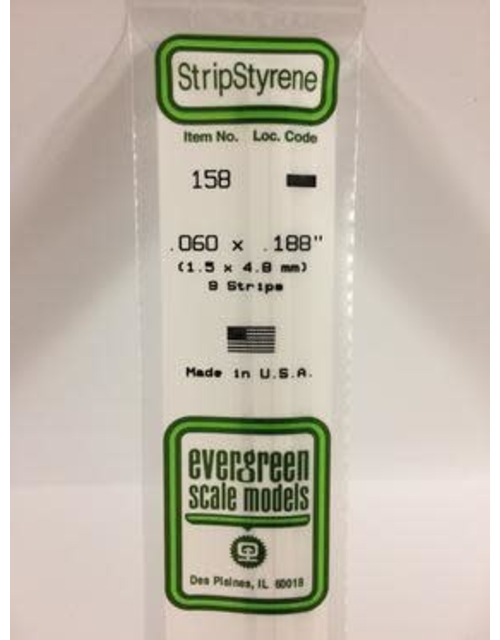Evergreen STRIPS.060"X.188" (9/PK)