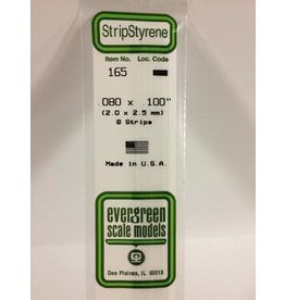 Evergreen STRIPS.080"X.100" (8/PK)