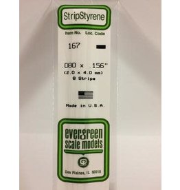 Evergreen STRIPS.080"X.156" (8/PK)
