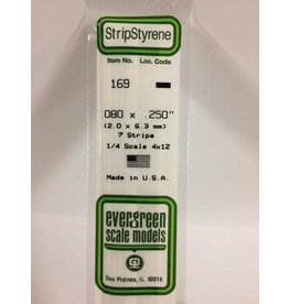 Evergreen STRIPS.080"X.250" (7/PK)