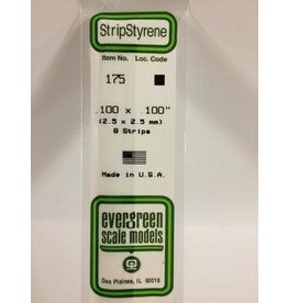 Evergreen STRIPS.100"X.100" (8/PK)
