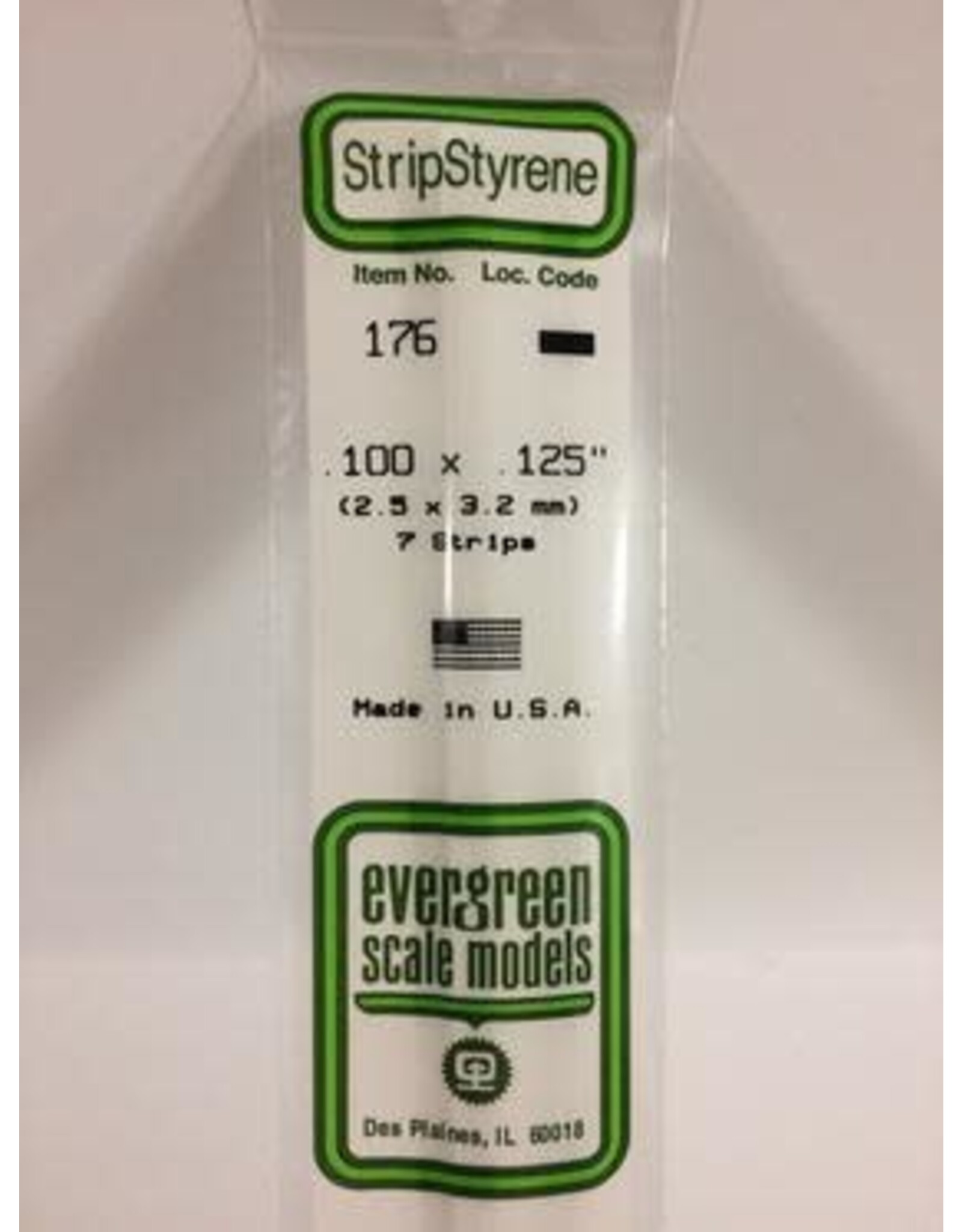 Evergreen STRIPS.100"X.125" (7/PK)