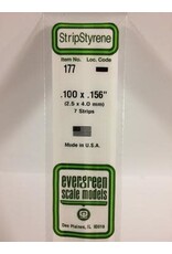 Evergreen STRIPS.100"X.156" (7/PK)