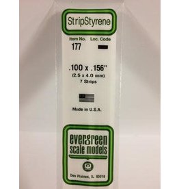 Evergreen STRIPS.100"X.156" (7/PK)