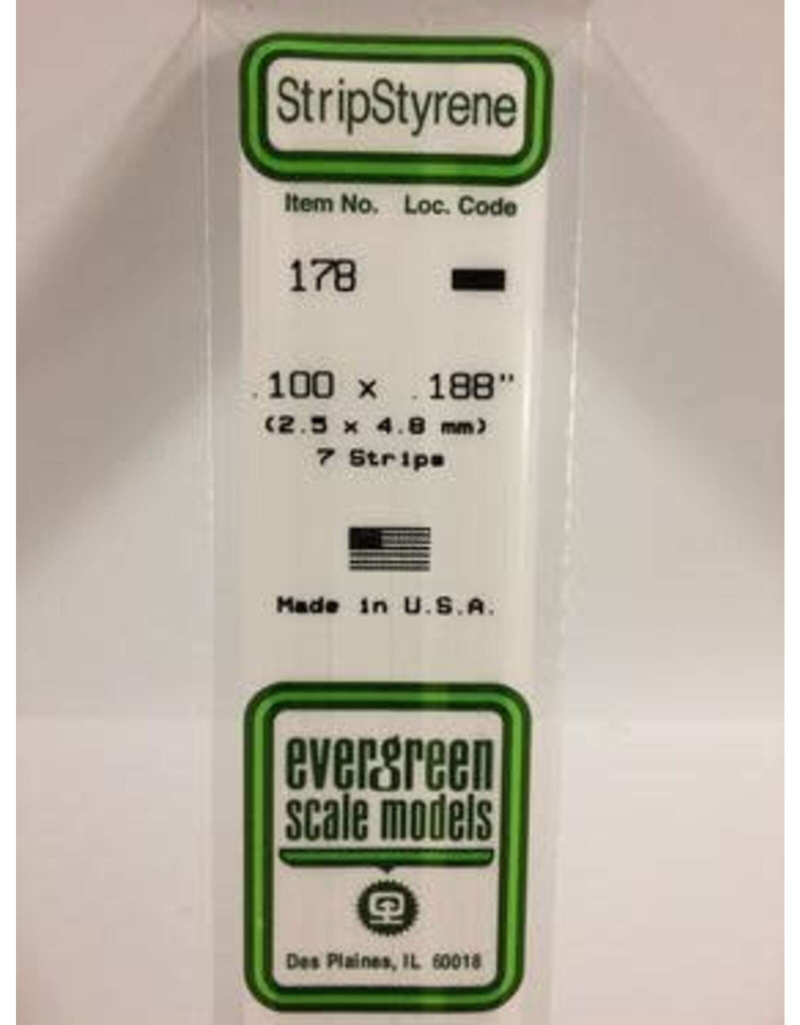 Evergreen STRIPS.100"X.188" (7/PK)