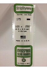 Evergreen STRIPS.100"X.250" (6/PK)