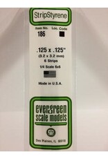 Evergreen STRIPS.125"X.125" (6/PK)