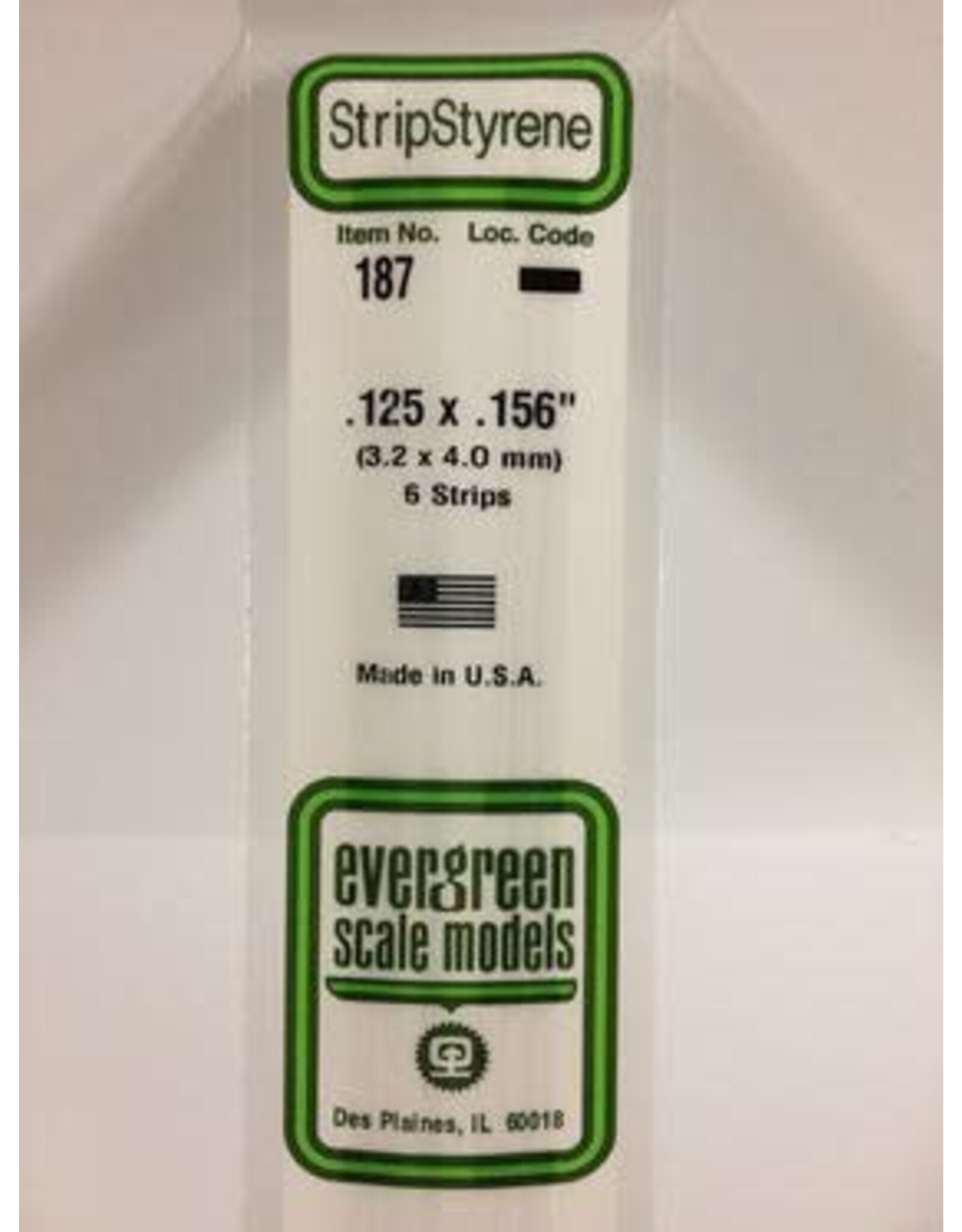 Evergreen STRIPS.125"X.156" (6/PK)