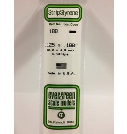 Evergreen STRIPS.125"X.188" (6/PK)