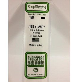 Evergreen STRIPS.125"X.250" (5/PK)