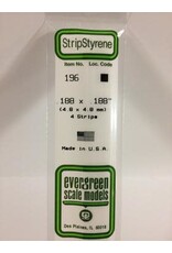 Evergreen STRIPS.188"X.188" (4/PK)