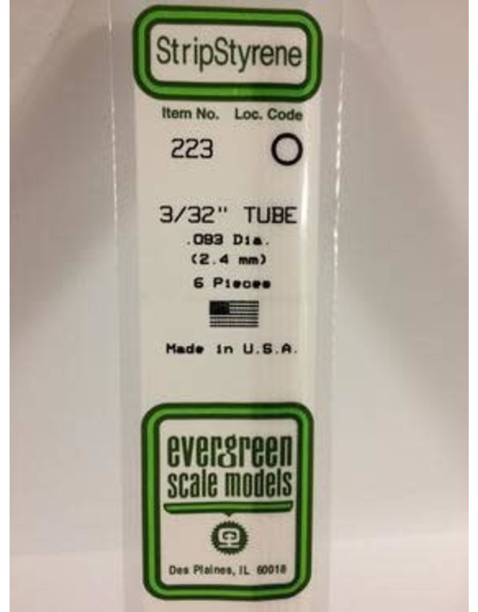 Evergreen TUBE-.093" (6/PK)