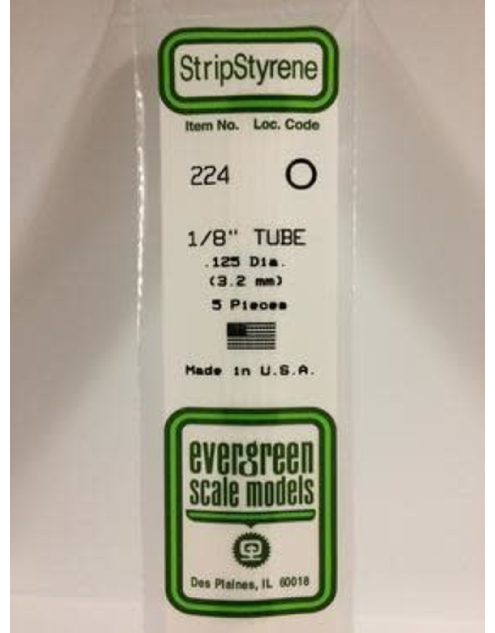 Evergreen TUBE-.125" (5/PK)