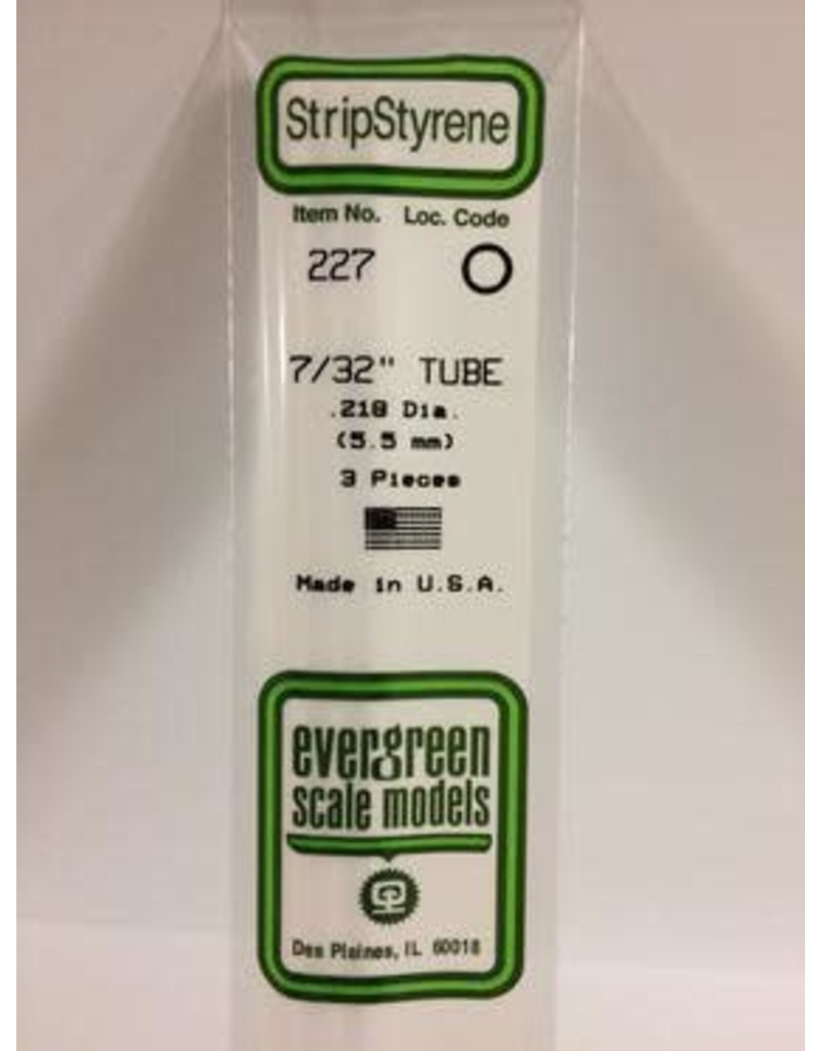 Evergreen TUBE-.219" (3/PK)