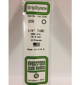 Evergreen TUBE-.250" (3/PK)