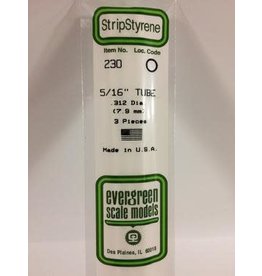 Evergreen TUBE-.312" (3/PK)