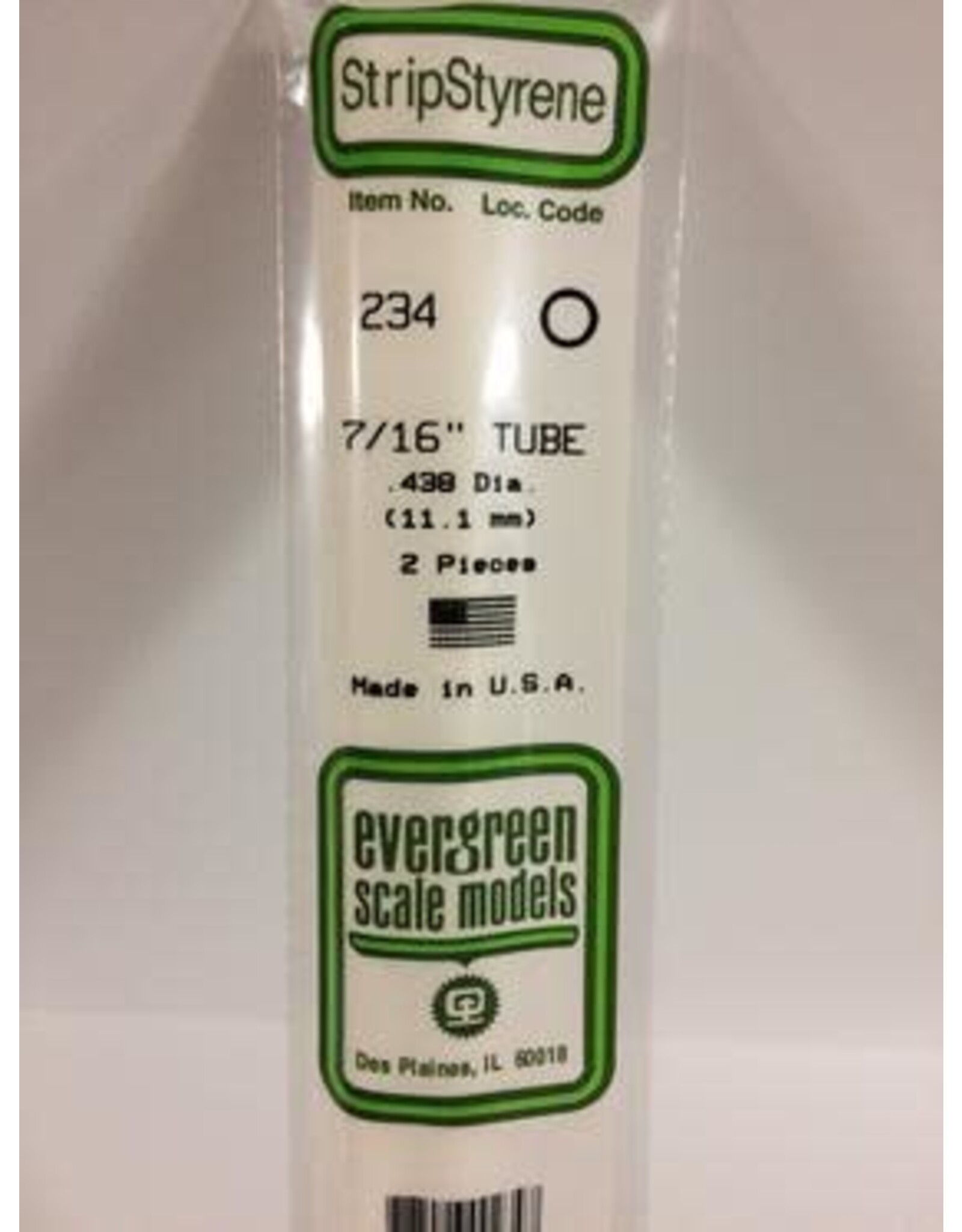 Evergreen TUBE-.438" (2/PK)