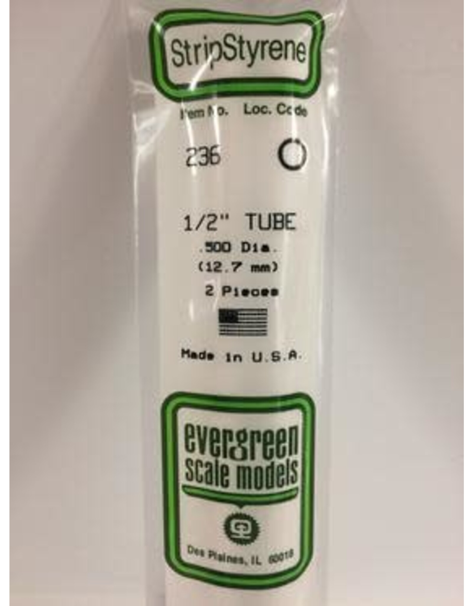Evergreen TUBE-.500" (2/PK)