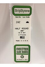 Evergreen HALF ROUND-.080"(4/PK)