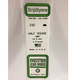Evergreen HALF ROUND-.080"(4/PK)