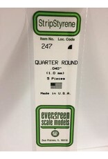 Evergreen QUARTER ROUND-.040(5/PK)