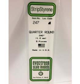 Evergreen QUARTER ROUND-.040(5/PK)