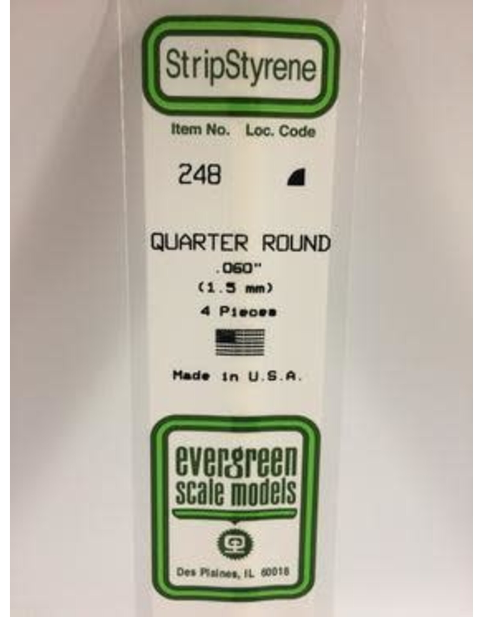 Evergreen QUARTER ROUND-.060(4/PK)